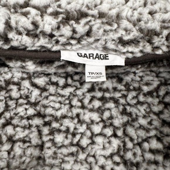 Garage Sherpa Jacket- Extra Small, Gray and Black - Picture 7 of 7